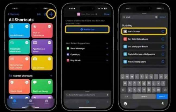 平乐苹果14锁屏维修店分享iPhone14升级iOS16.4后如何创建锁屏快捷方式 